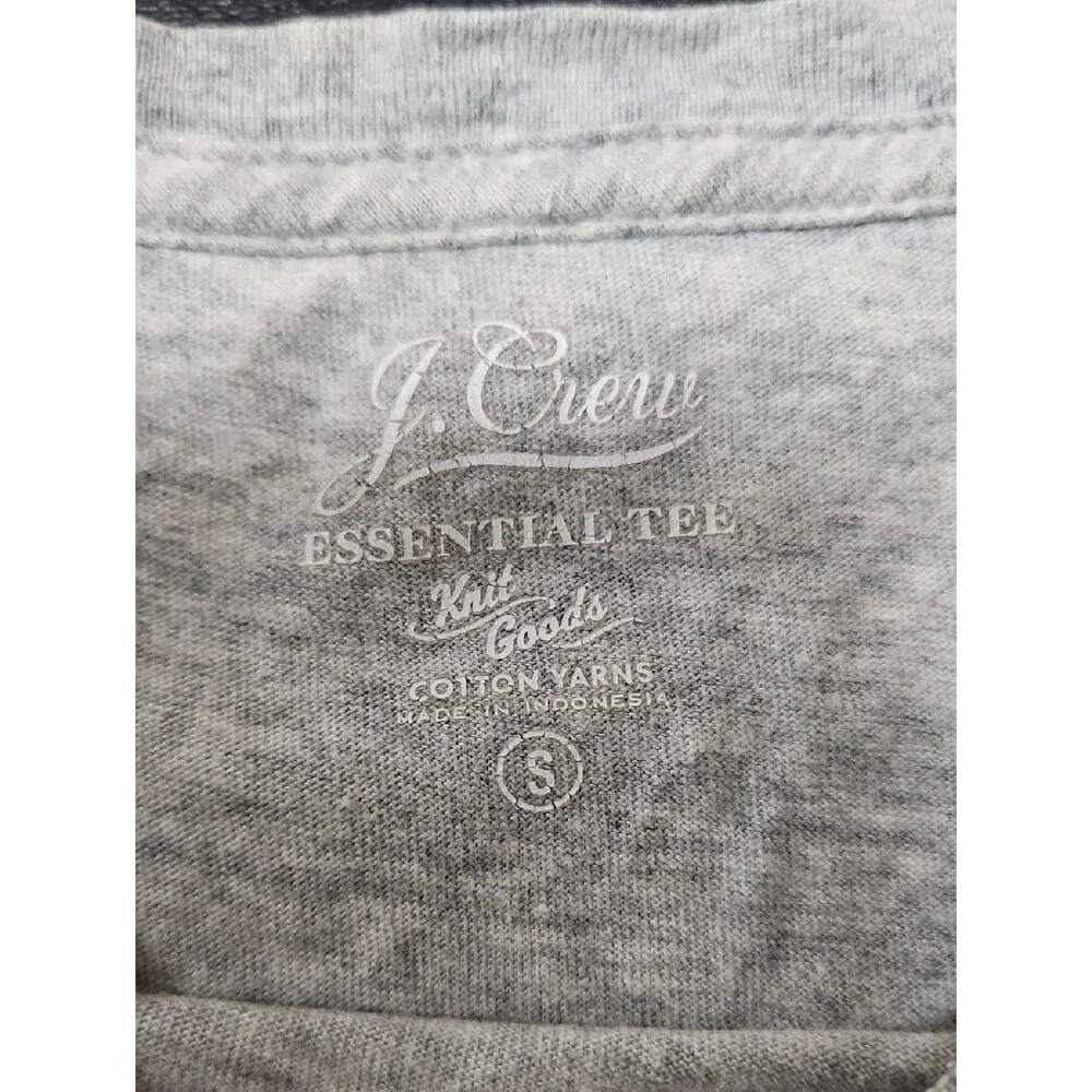 J. Crew Heathered Grey Essentials Tee S 100% Cotton Minimalist Basic Shirt